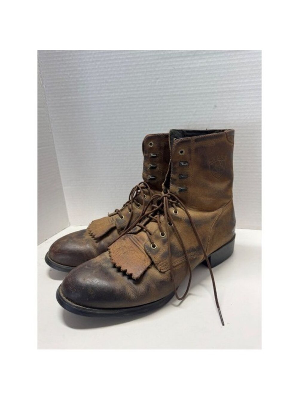 Ariat Heritage Lacer Brown Leather Western Work Boots 32527 Mens 12 EE